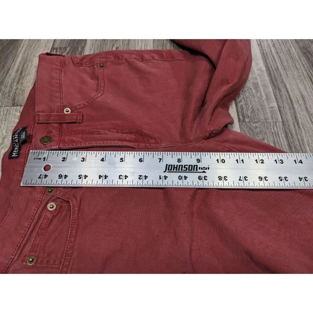J.‎ Crew Womens Size 27 Mercantile Pockets Skinny Red Denim Jeans